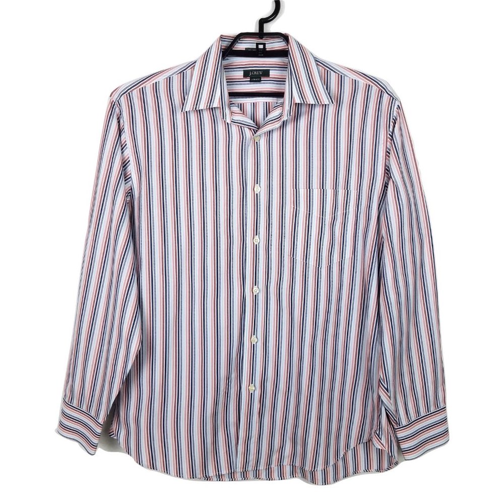 J Crew L Multicolor Stripes Button Down Shirt